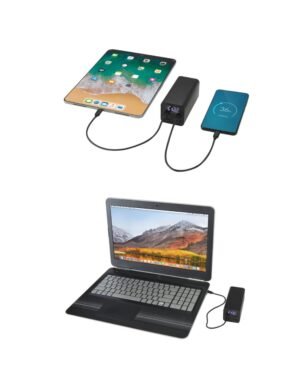 Acamar 20.000 mAh 70W recycled aluminium laptop power bank